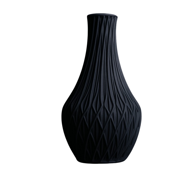 Vaza decorativa, Homentum, Mesa, Negru, 24.5 cm