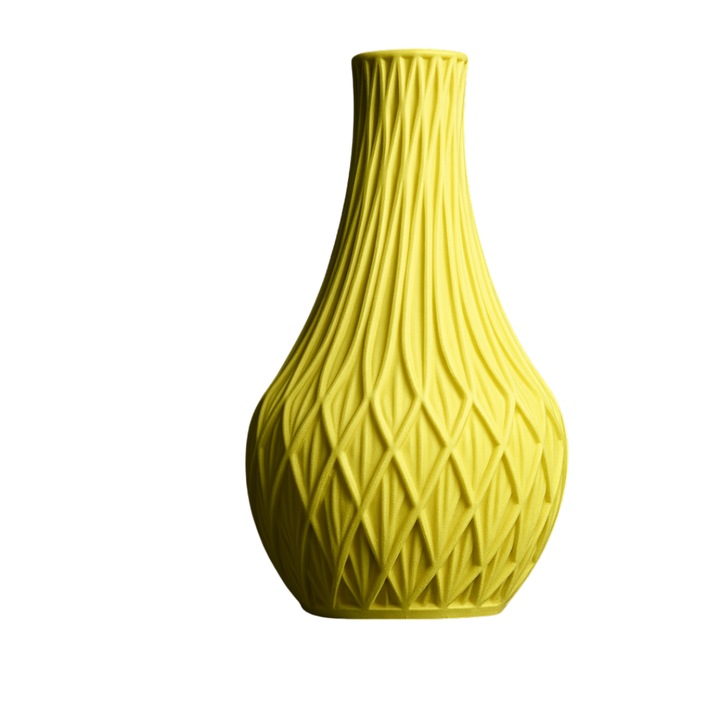 Vaza decorativa, Homentum, Mesa, Galbena, 24.5 cm