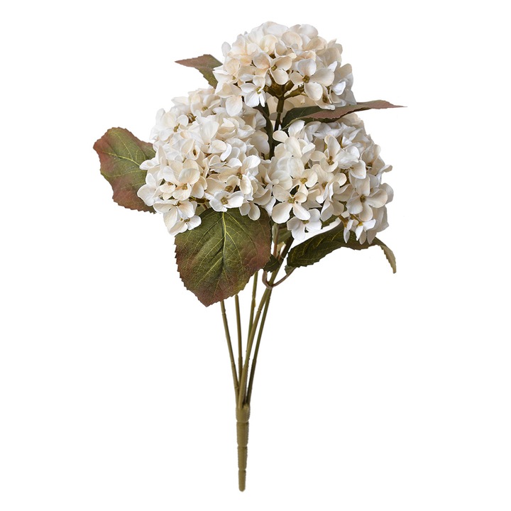 Buchet Hortensii artificiale albe verzi 18x16x44 cm