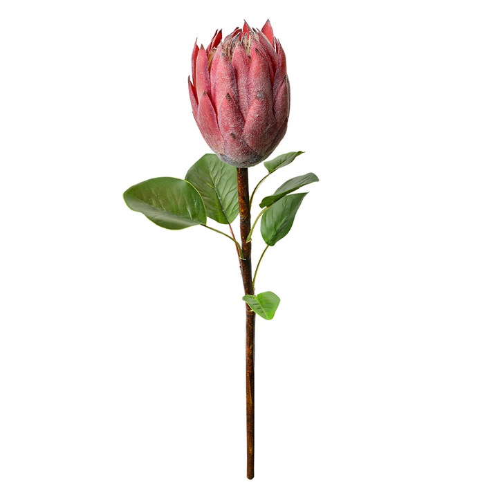 Floare artificiala roz verde 10x10x65 cm