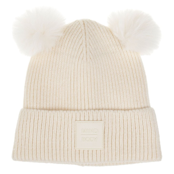 Caciula Ecru cu Pomon Vinieta "Mind Body" pentru Copii