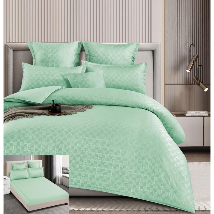 Finet ágynemű 6 részes Fernando kockás FL009