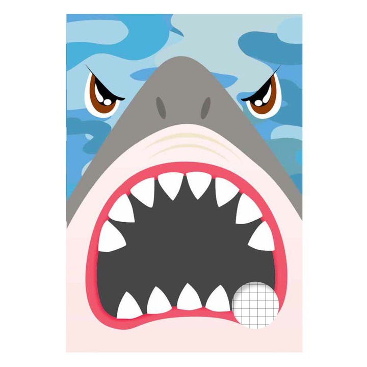 Caiet a5 60f rechin patr mici