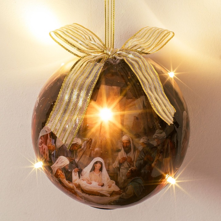 Glob de craciun cu becuri led ø10cm