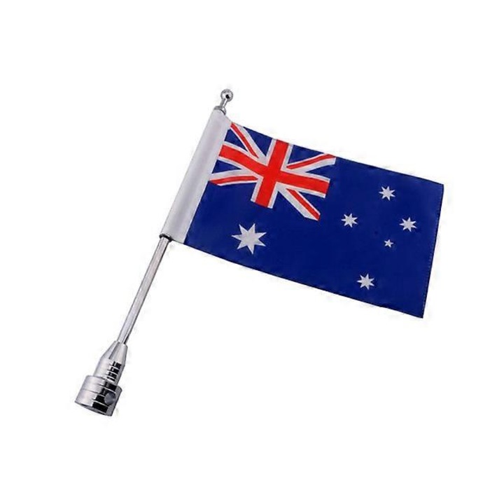 Suport pentru steaguri, ajustabil, 39cm, pentru motociclete, compatibil Harley, Honda, Yamaha, din otel de inalta calitate, 6.7x10inch