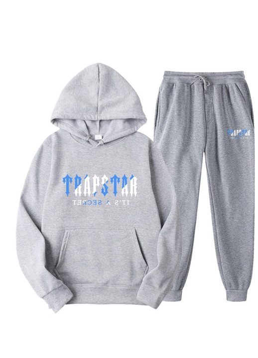 Trening lifestyle unisex, confortabil, cu gluga, gri