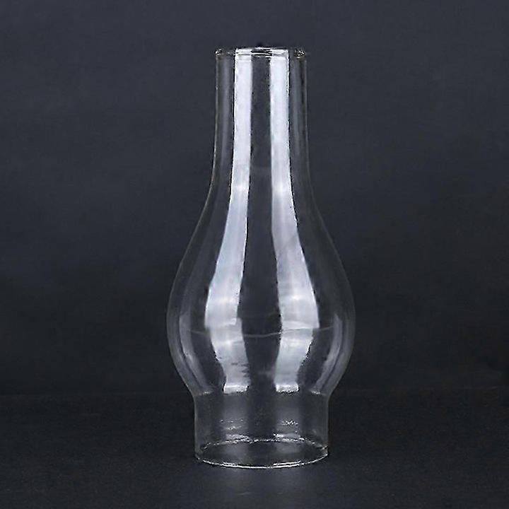 Abajur lampa cu ulei din sticla transparenta, 16.5x5.3cm, design retro