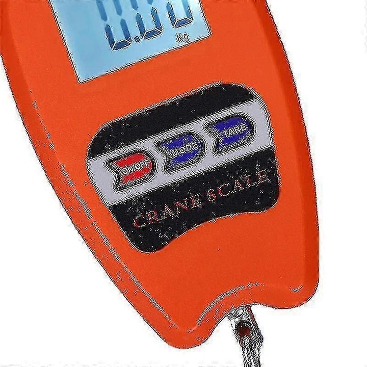 Cantar electronic comercial, 200 kg, cu carabina, display digital, portocalie, 28x8x3.8cm, set 1 bucata