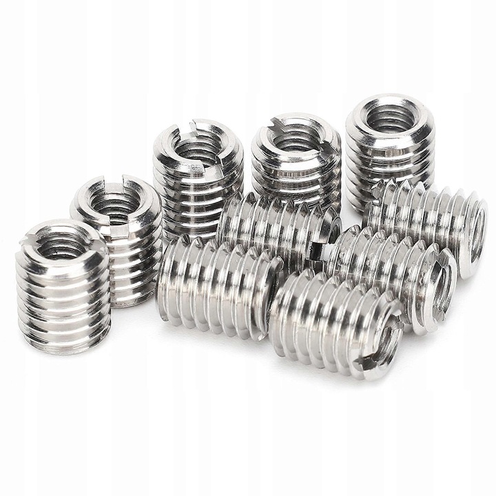 Set 10 bucati piulite de insertie M6x1 M10x1.5 12mm din otel inoxidabil