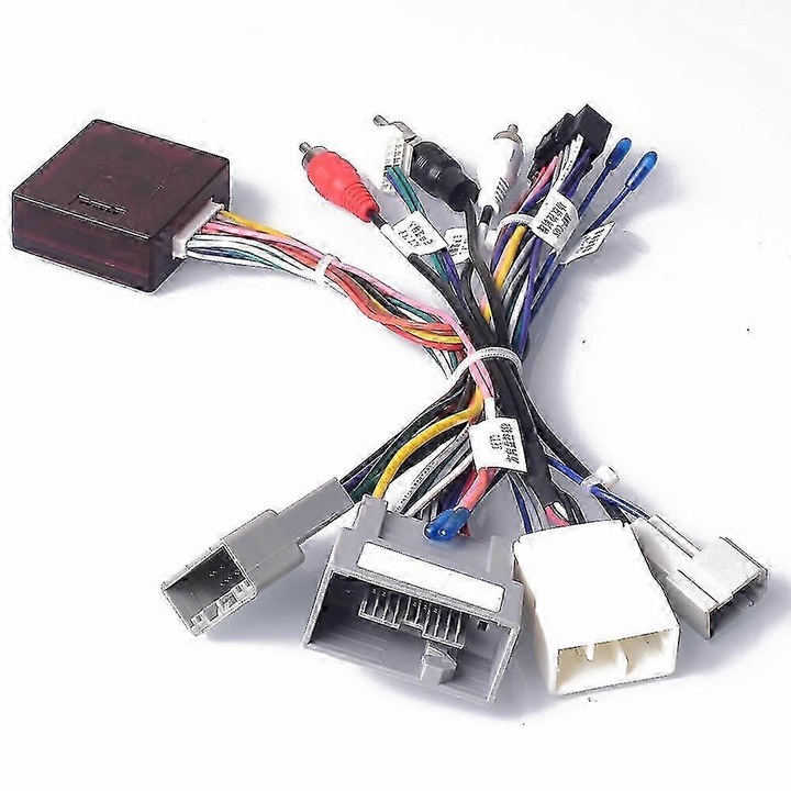 Adaptor cablu pentru radio auto, 16 pini, Canbus, compatibil Honda Civic CRV 2012-2015, lungime 18.5cm, negru