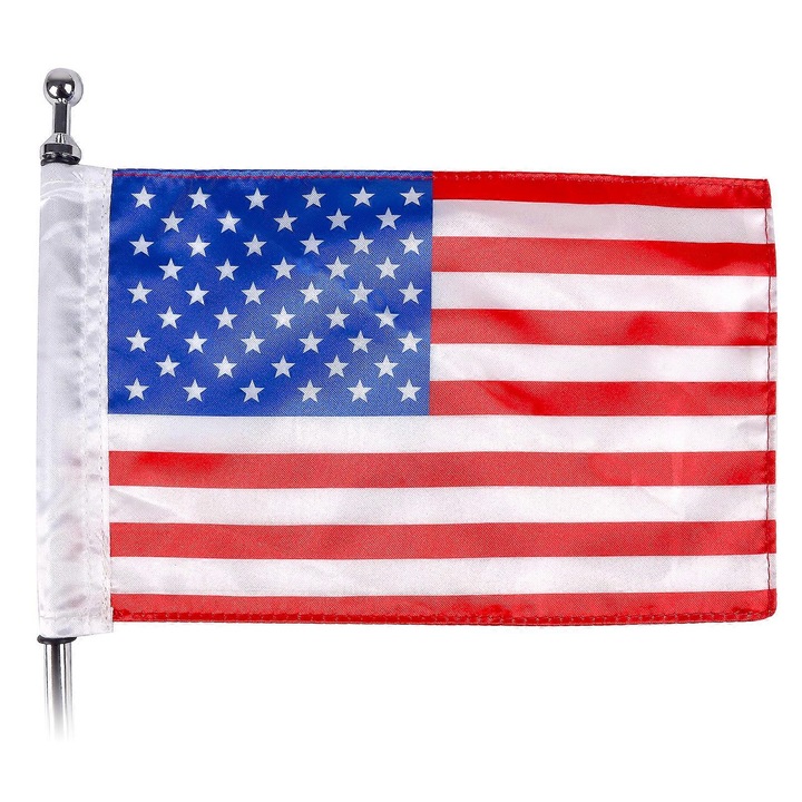 Suport pentru steag cu baza ajustabila pentru motocicleta, 39cm, otel de inalta calitate, pentru Harley, Honda, Yamaha