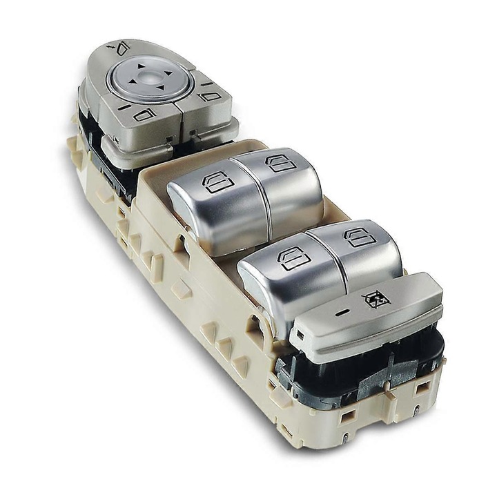 Elektromos ablakemelő kapcsoló, 12V, bézs, Mercedes C300, GLC300, GLC43, C43, C63 modellekhez, teljes készlet