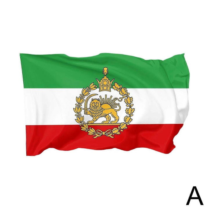 Steag Iran Lion, 90x150cm, poliester, margini intarite, culori vibrante