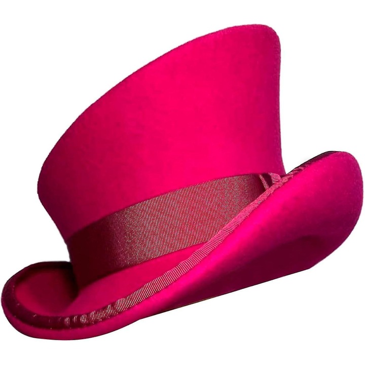 Palarie asimetrica din lana, roz fucsia, unisex, realizata manual, masura personalizata