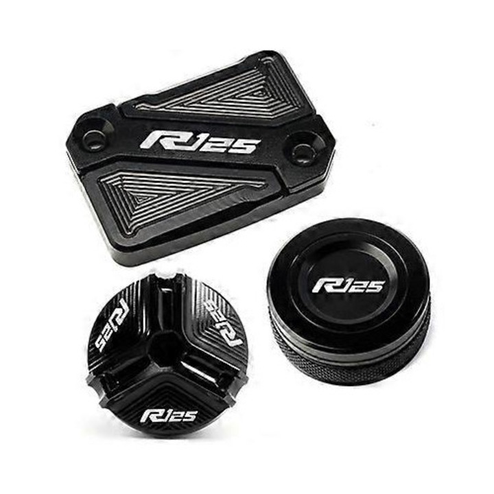 Capac rezervor lichid frana motocicleta Yamaha YZF R125 2008-2023, set, albastru/rosu/negru/auriu
