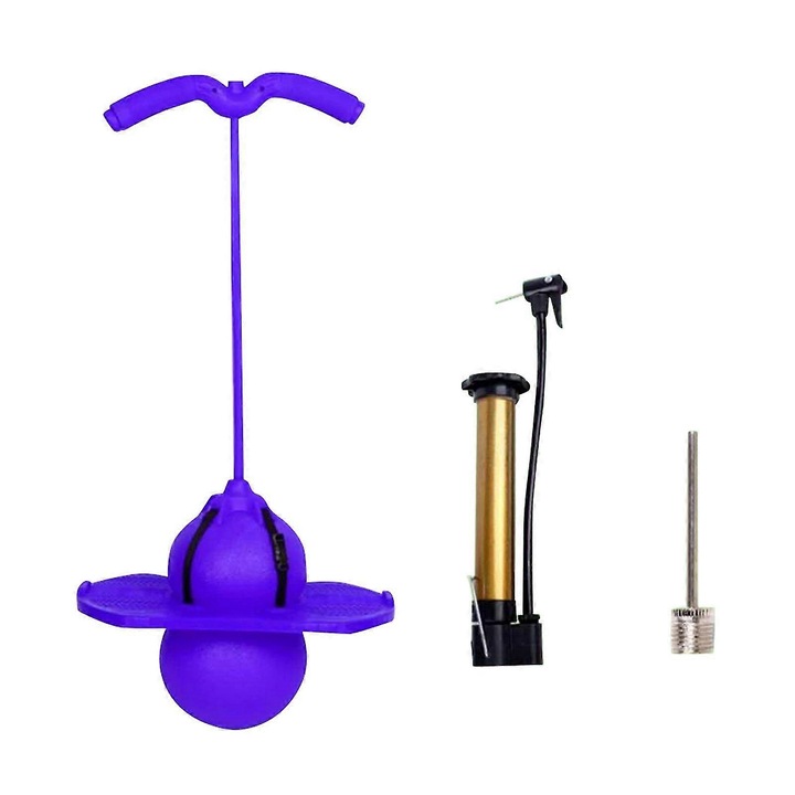 Minge saritor cu manere, 220lb, 39x38x29cm, pentru copii peste 4 ani, set cu pompa de aer, mov