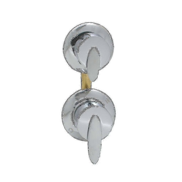 Baterie sanitara, 4 cai, material din alama, capace din aliaj de zinc, 10cm, set complet