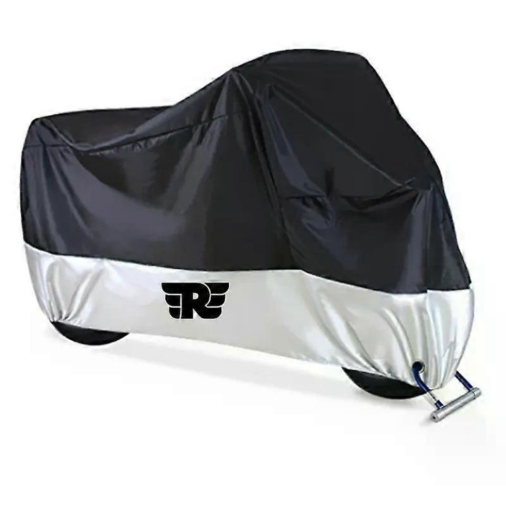 Husa moto Royal Enfield, 250cm, argintie, 190T poliester taffeta PU, set