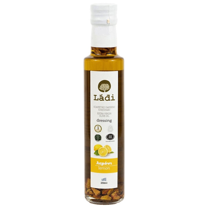 Ulei de Masline Extra Virgin Aromatizat, Lamaie, Ladi 250 ml – Tsouderos, Creta