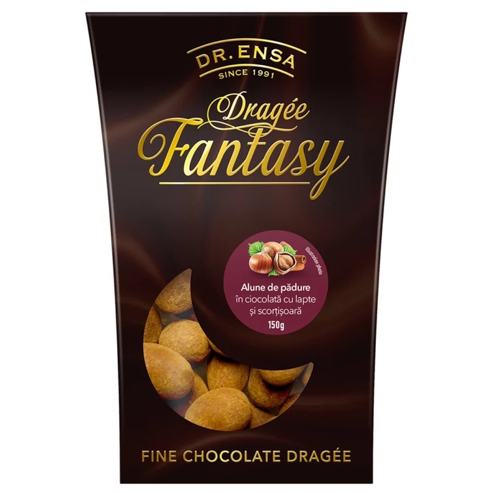 Alune de padure in ciocolata cu lapte si scortisoara 150g Fantasy
