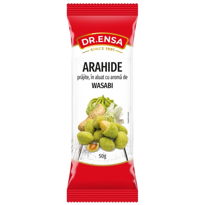 Arahide prajite in aluat cu aroma de WASABI 50g Dr. Ensa