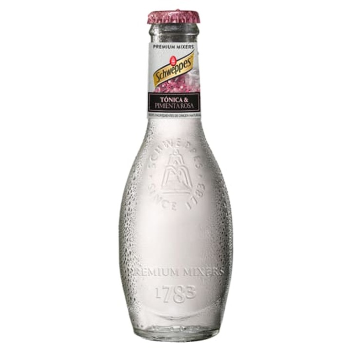 Bautura racoritoare tonica cu aroma de piper roz, Schweppes, 200ml