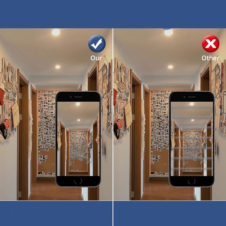 Set de 4 becuri LED GX53 7W, alb cald, 665LM, 180x220mm