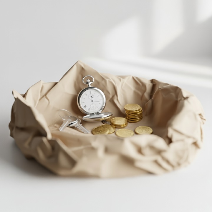 Tava de chei, Crumpled Design, bej, 18cm