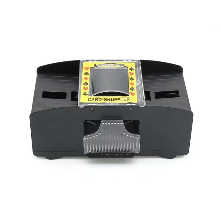 Mixer automat de carti, 22.5x11x9cm, negru, set pentru poker