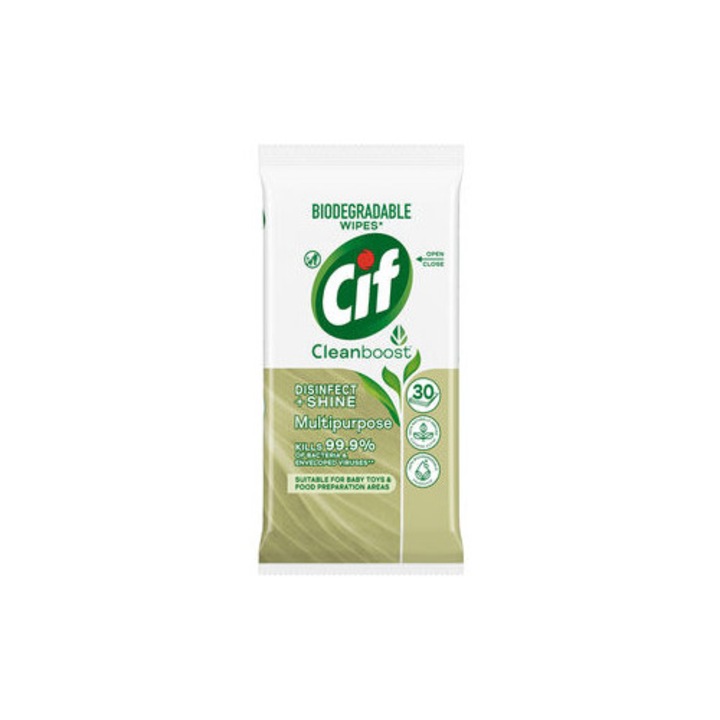 Cif servetele umede Dezinfectant& Shine Multipurpose 30buc