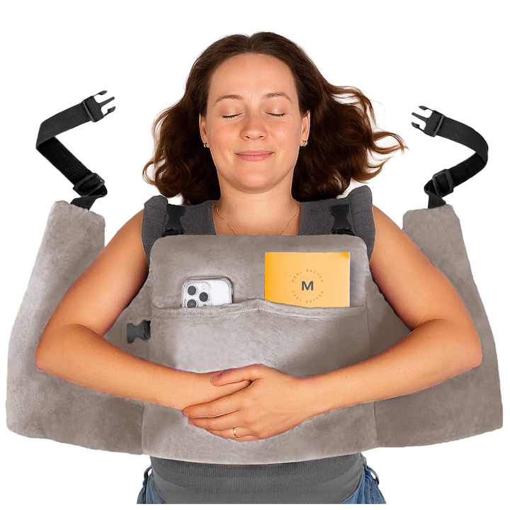 Perna post-mastectomie, 4 buzunare, lavabila, cu curea de siguranta, suport pentru recuperare dupa interventii chirurgicale