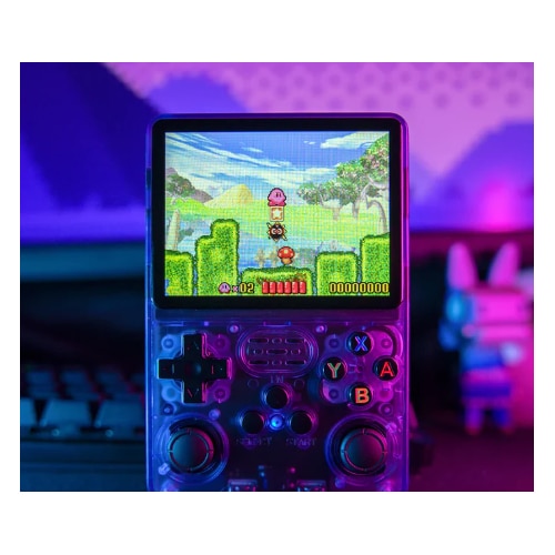 Consola Portabila Vision XXI R36S, 15000 jocuri, Ecran IPS 3.5", Verde Transparent, 64GB MicroSD
