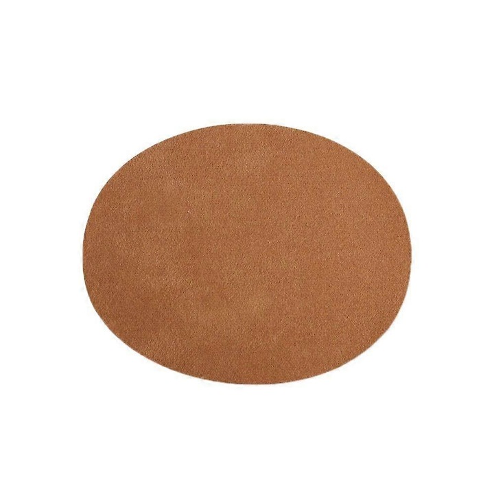 1 db flockolt anyagú könyökfolt, 11x14 cm, ruhajavításhoz, bézs