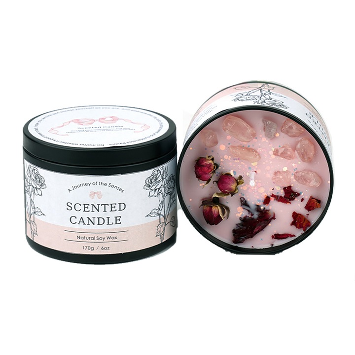 Ароматна свещ DUAIU, Ароматизиран восък, Многоцветна, Подарък за приятелки