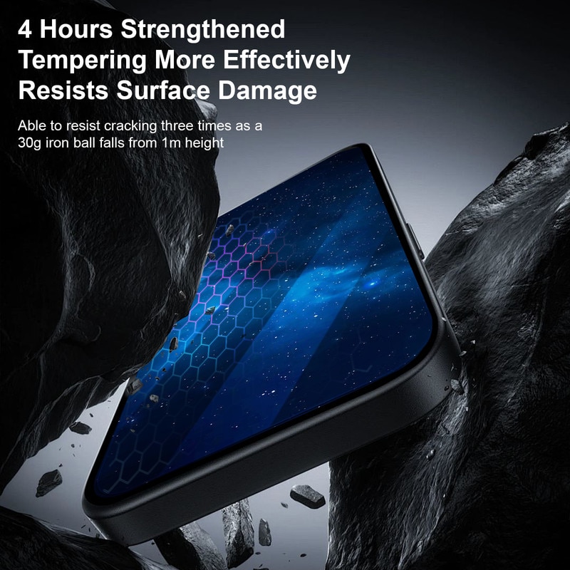 XWK® Folie protectie telefon 9h, sticla securizata, transparenta, antisoc, pentru iPhone 16pro