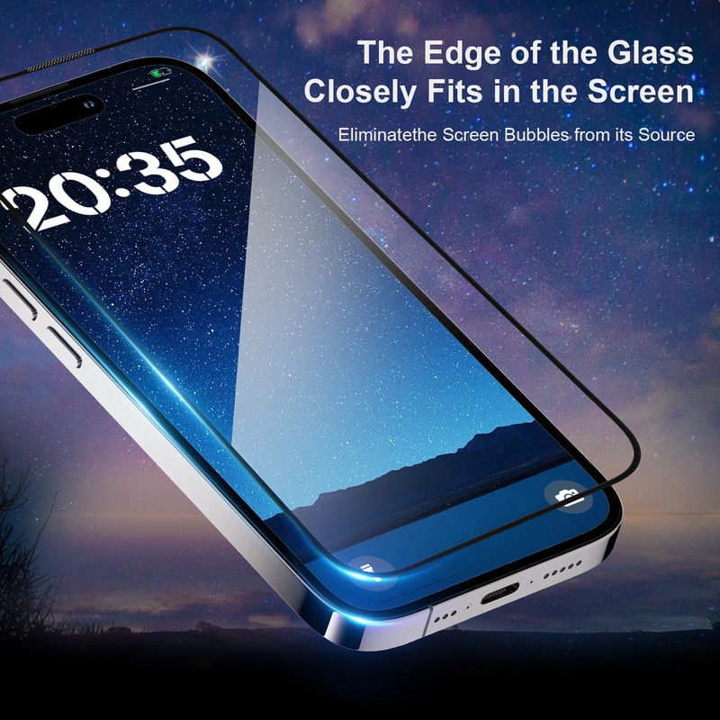 XWK® Folie protectie telefon 9h, sticla securizata, transparenta, antisoc, pentru iPhone 16pro