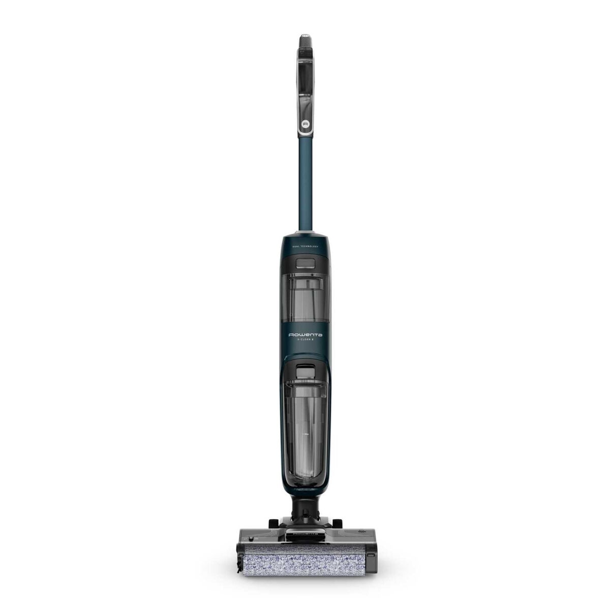 Aspirator cu spalare Rowenta X-Clean 2 GZ2251E0, 120 W, 440 RPM, pana la 35 min autonomie, rezervor apa murdara 0.44l, ecran LED, panou de control, verde & negru