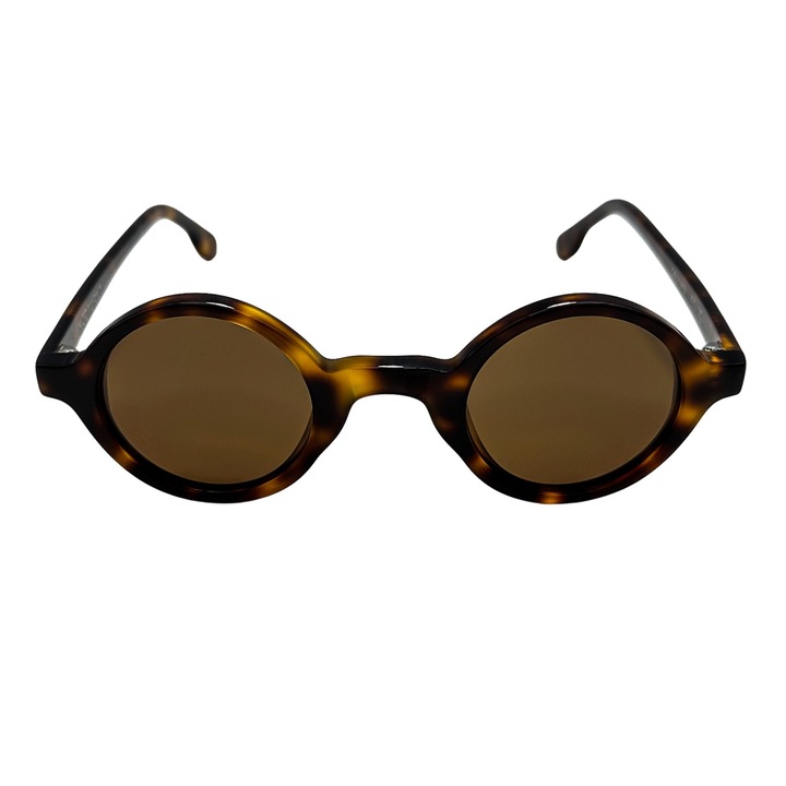 Nocturna keretes uniszex napszemüveg, Obscura mintás, UV400 polarizált lencsék, karamellbarna, 42x28x145mm, teljes készlet