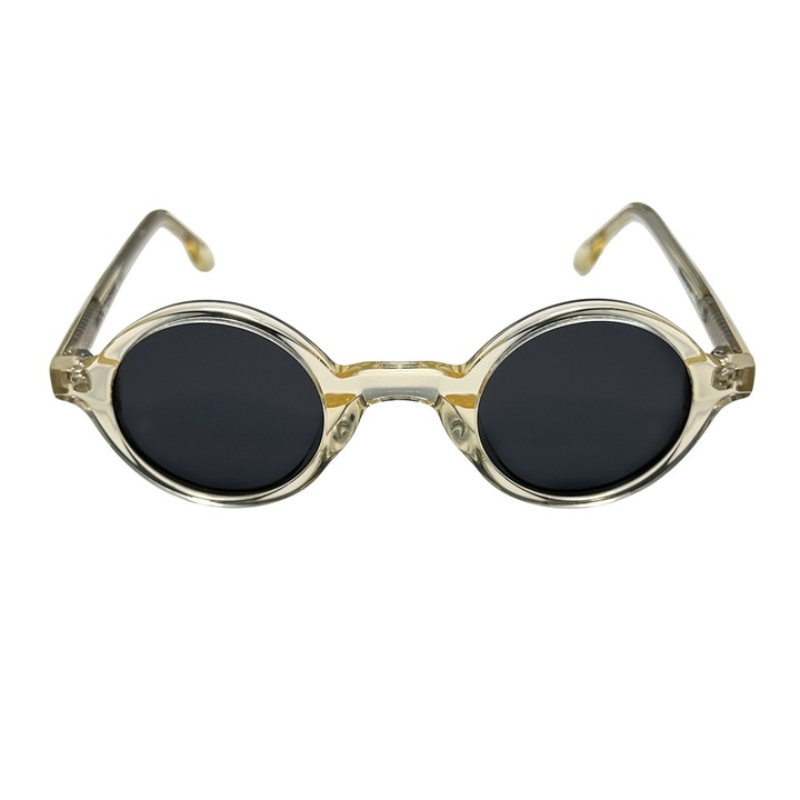 Női napszemüveg, Obscura Shadowcircle, polarizált UV400 lencsék, biológiailag lebomló acetát, meleg átlátszó, méretek 42x28x145mm