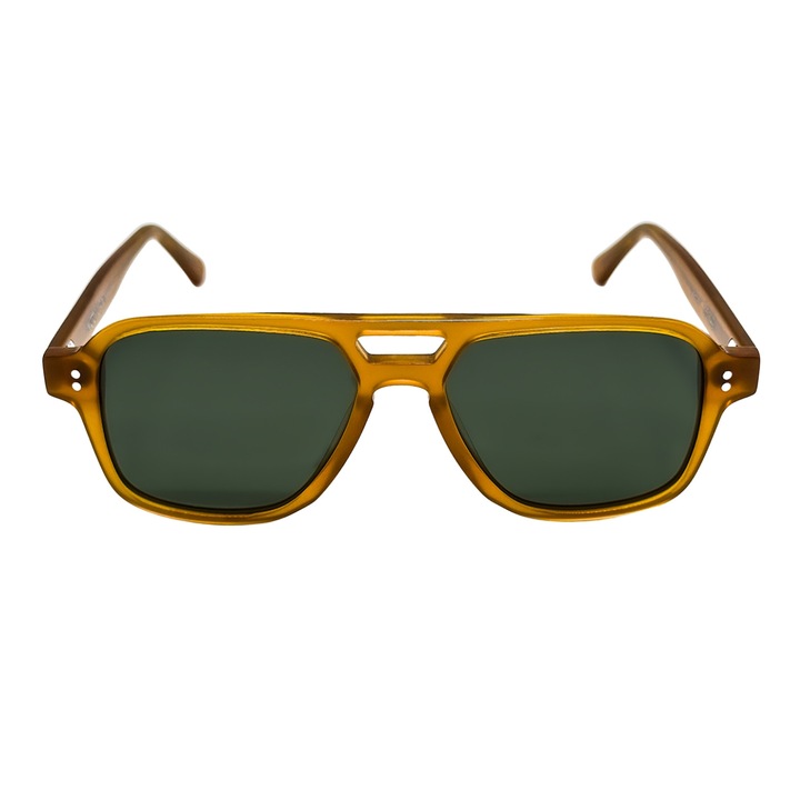Nocturna keretes unisex napszemüveg, 53x16x145mm, UV400 polarizált lencsék, borostyán