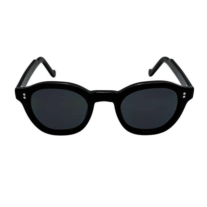 Nocturna Frames uniszex napszemüveg, négyzet alakú Mazzucchelli acetát keret, UV400 polarizált lencsék, fekete, 44x23x140mm