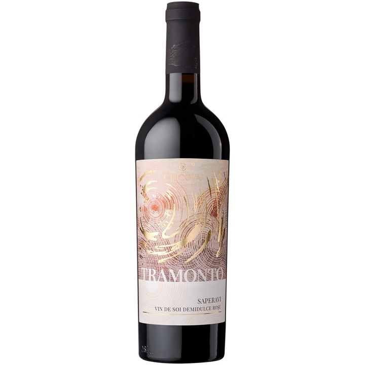 Vin Tramonto Saperavi, Rosu, Demidulce, 0.75l