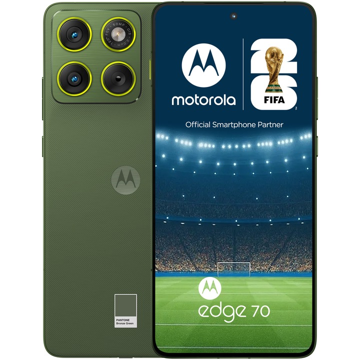 Смартфон Motorola edge 70, 12GB RAM, 512 GB, PANTONE Bronze Green