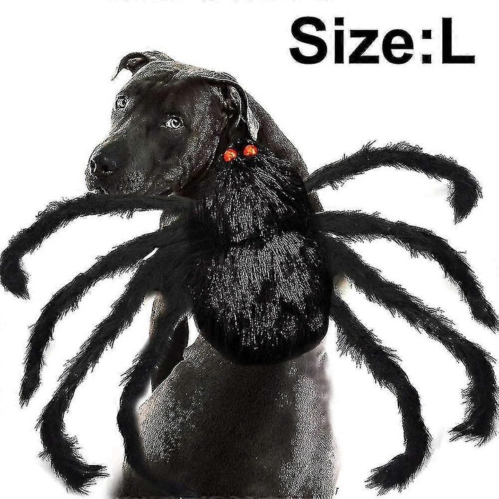 Costum pentru animale de companie, negru, dimensiuni S, M, L, cu 8 picioare flexibile