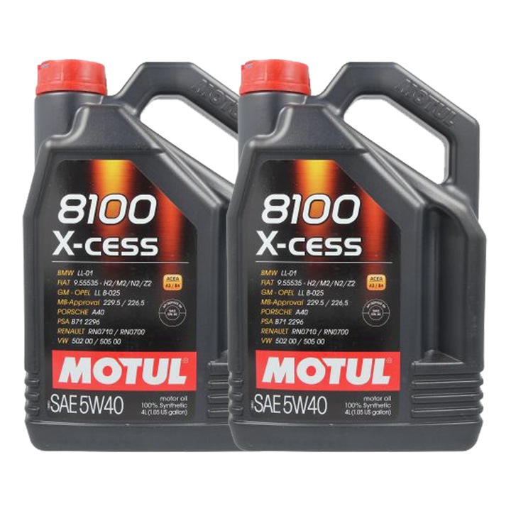 Pachet 8 litri ulei Motul 8100 X-CESS 5W40 – Protectie si performanta superioara pentru motoare moderne