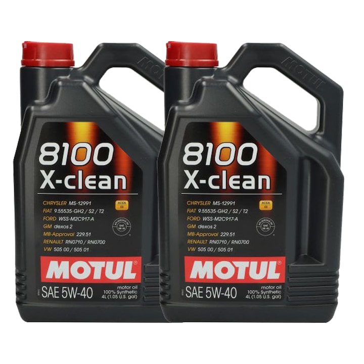 Pachet 8 litri ulei Motul 8100 X-CLEAN 5W40 C3 – Protectie avansata si performanta pentru motoare moderne