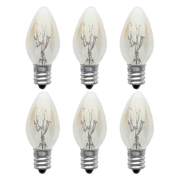 Set 10 becuri E12 10W 220v-240v alb cald filament