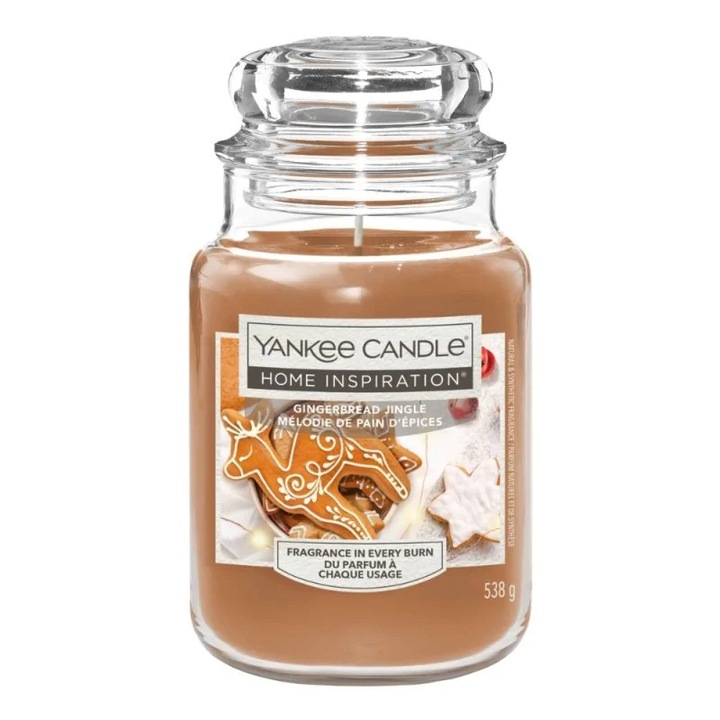 Ароматна свещ голям буркан Gingerbread Jingle, YANKEE CANDLE Home Inspiration