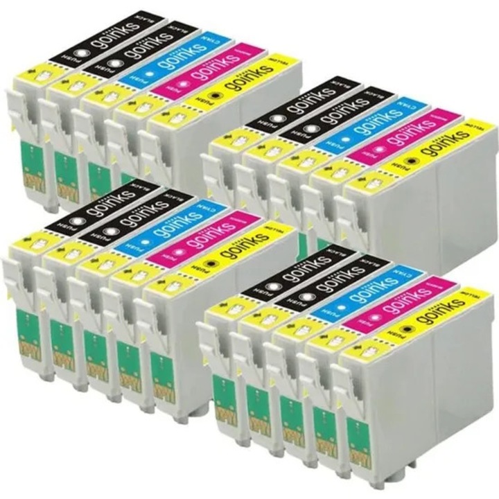 4 db-os Epson T0715 kompatibilis Go Inks tintapatronkészlet + extra fekete