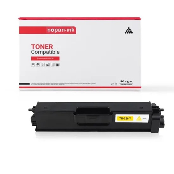NOPAN-INK - x1 Toner BROTHER TN326Y kompatibilis Brother HL-4140-4150-4570 MFC-9460-9465-9560-9970 DCP – 9050–9055-9274
